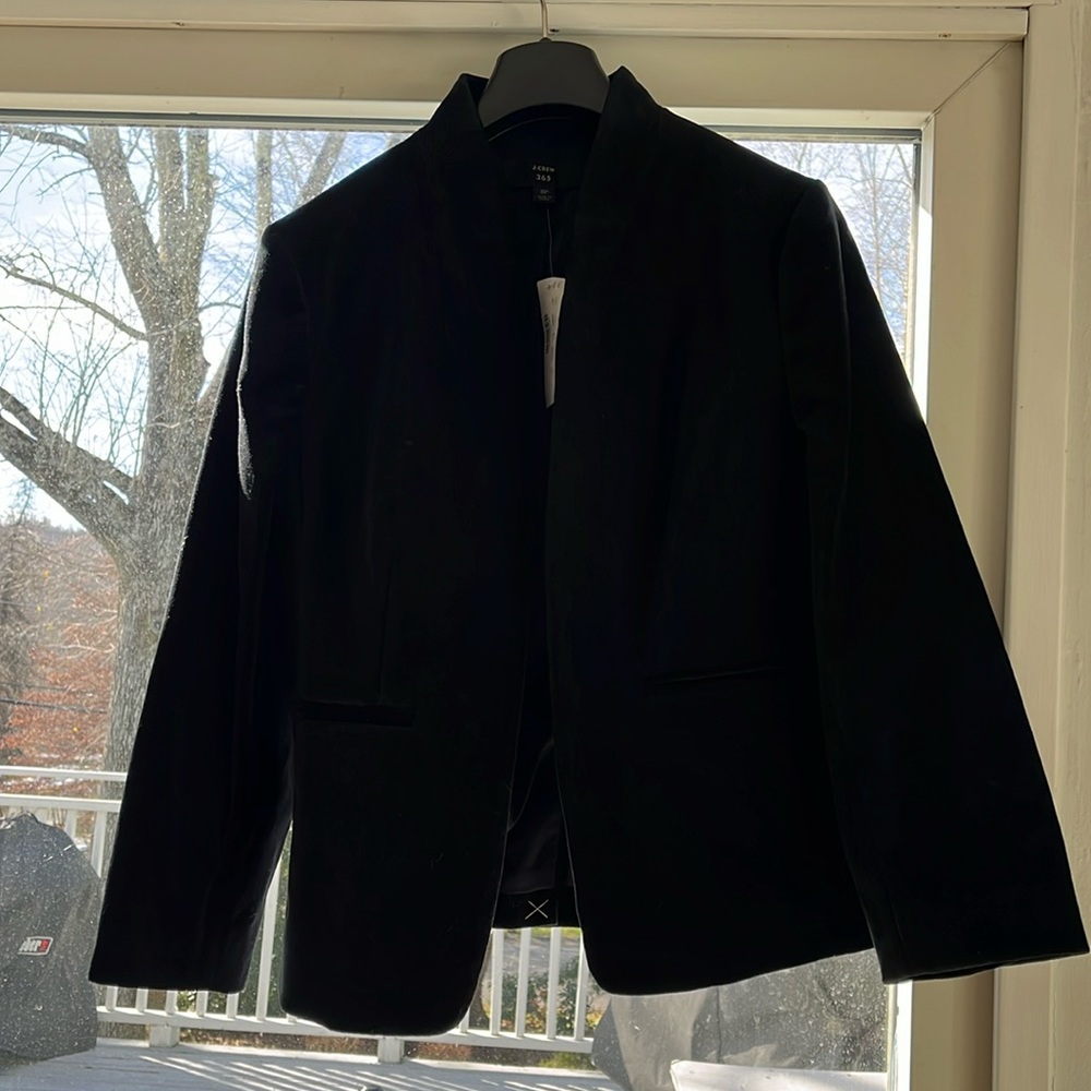 Jcrew velvet going out blazer